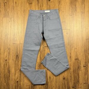 Gustin #198 American Bedford 5 Pocket Pants Men 32 (30x35) Slate Blue Button Fly